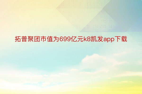 拓普聚团市值为699亿元k8凯发app下载